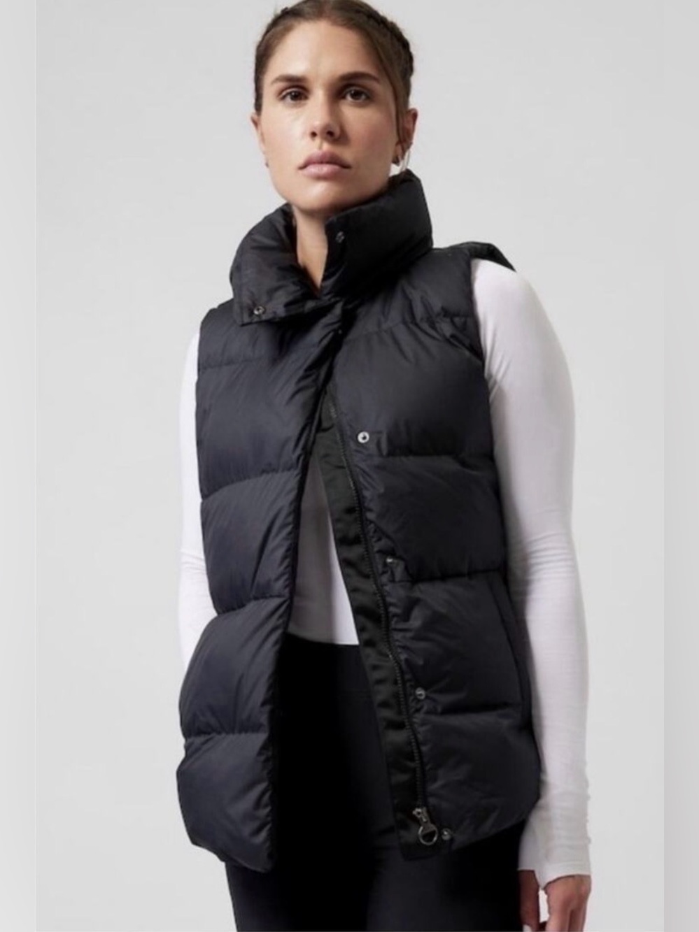 Athleta Downtown Vest Size L in Black